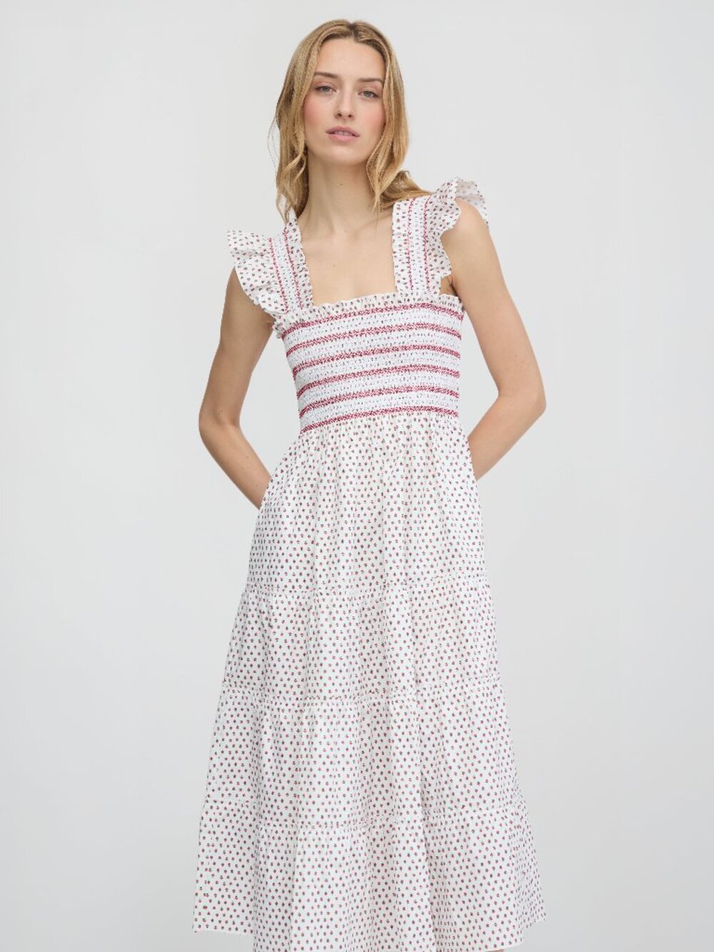Hill House Home The Ellie Nap Dress - White Poppy Half Drop Size XSWhite Poppy H